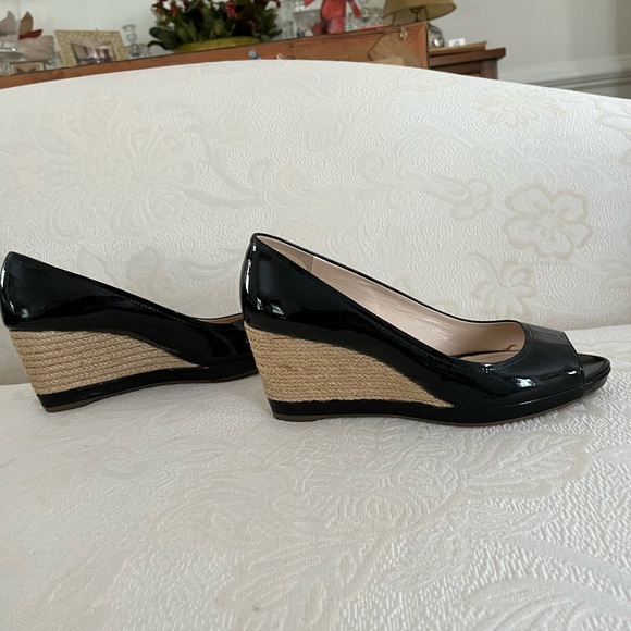 Prada Black Patent Leather Open Wedges-Great Condition - Picture 6 of 9
